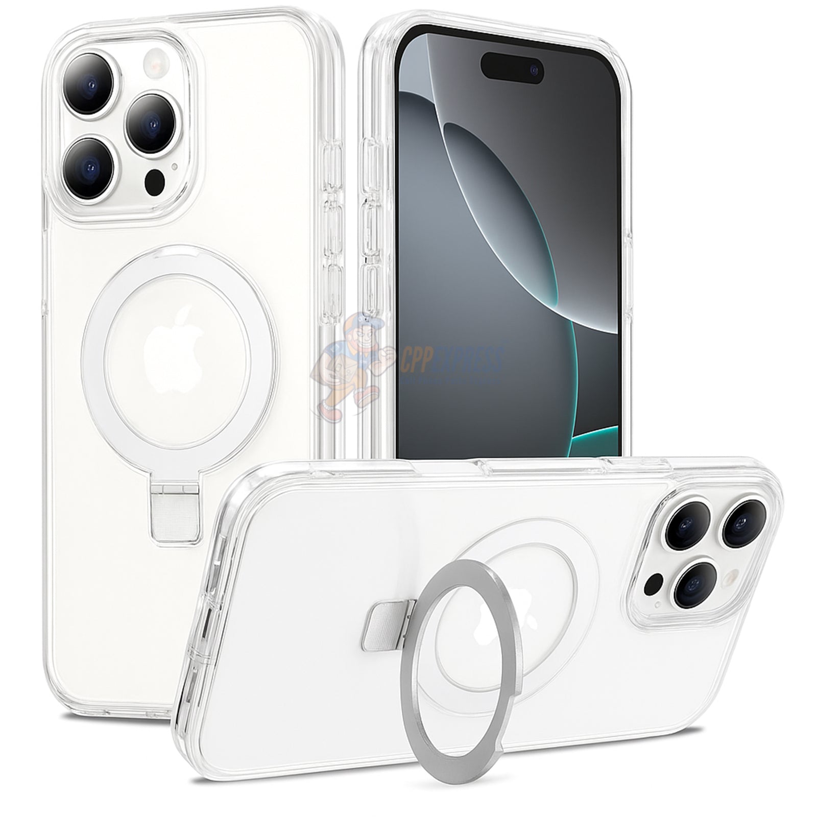 iPhone 16 Pro Max Shockproof Magnetic Case With Stand Holder