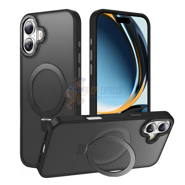 iPhone 16 Shockproof Magnetic Case With Invisible Stand Holder