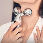 SLF 3D Beauty Face Facial Care Massage Roller Silver