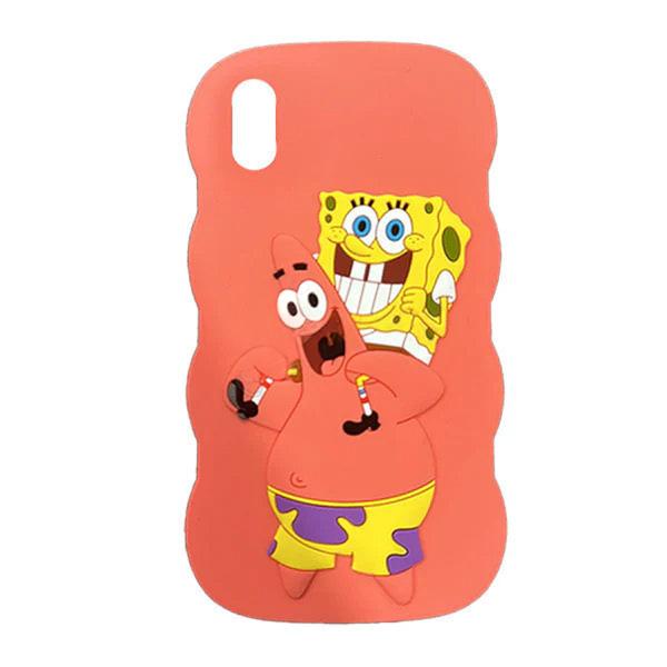 Nickelodeon iPhone Spongebob & Patrick Smiling Pink Silicone Case