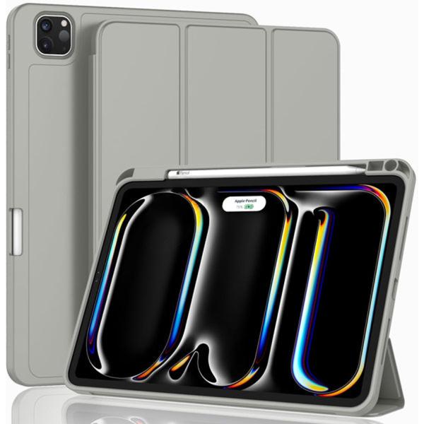 iPad Pro 11 (2024) Silicone case with Pencil Support - Grey