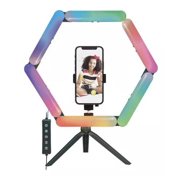Tzumi Aura LED Adjustable Color Bars & Fluid LED Ring Light Tripod Mount